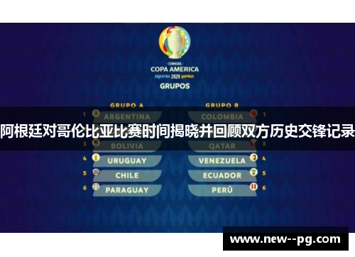 阿根廷对哥伦比亚比赛时间揭晓并回顾双方历史交锋记录