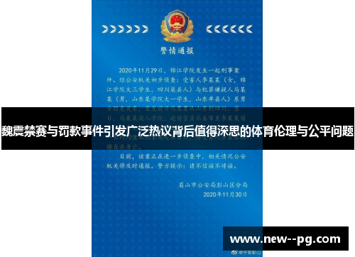 魏震禁赛与罚款事件引发广泛热议背后值得深思的体育伦理与公平问题
